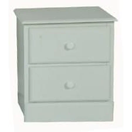 Casual Two Drawer Nightstand